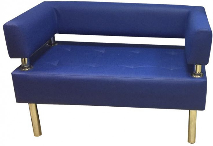 Диван Бизнес 160, экокожа, синий