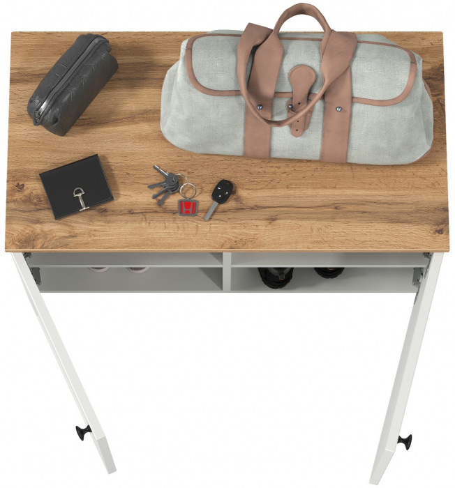 Остин 13.257 Тумба, белый шагрень/дуб крафт золотой