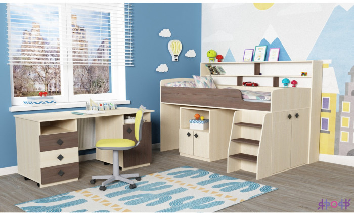 Кровать-чердак Малыш 5 (Винтерберг/Винтерберг)
