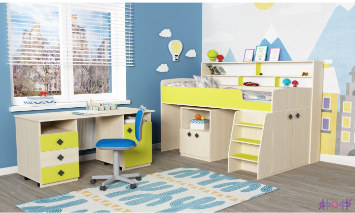 Кровать-чердак Малыш 5 (Винтерберг/Винтерберг)