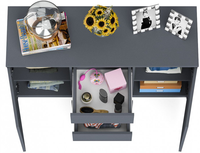 Мори Комод МК1200.3, цвет графит, ШхГхВ 120,4х41х73 см.