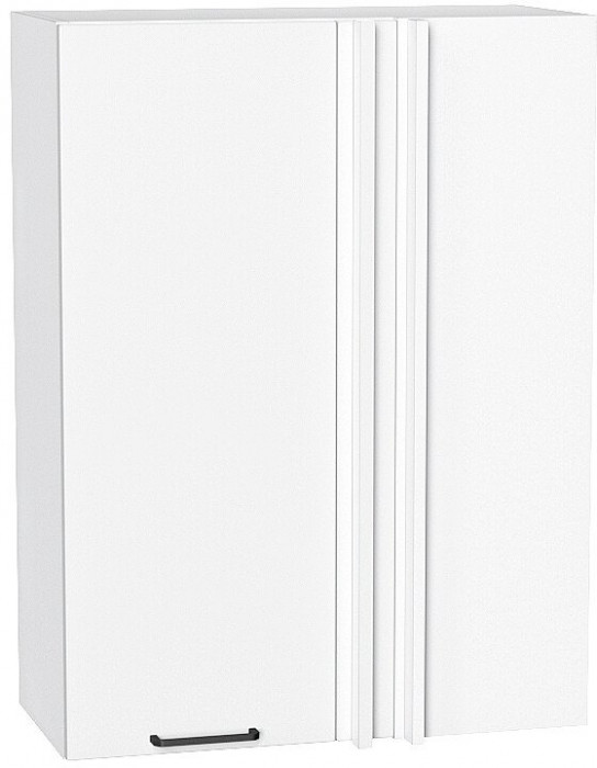 Кухонный гарнитур угловой Флэт-02, ЛДСП, 170×240 см, Белый (Мрамор черный)