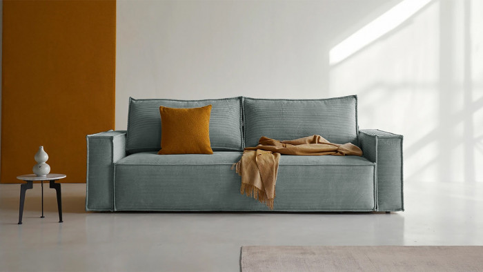 Диван Софт 3 Cilium Steel 240*94*80 см, Серый Вельвет Еврокнижка Фиеста