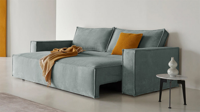 Диван Софт 3 Cilium Steel 240*94*80 см, Серый Вельвет Еврокнижка Фиеста
