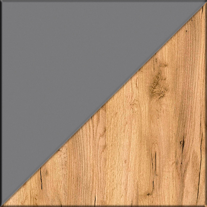 Остин Прихожая 04, серый графит/дуб крафт золотой