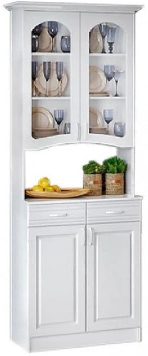 Буфет Констанция 2-х створчатый (Белый матовый / Джинс)