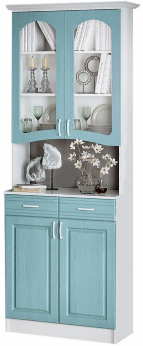 Буфет Констанция 2-х створчатый (Белый матовый / Джинс)