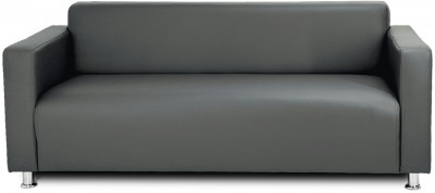 Диван прямой Томи, 160 см, экокожа, темно-серый