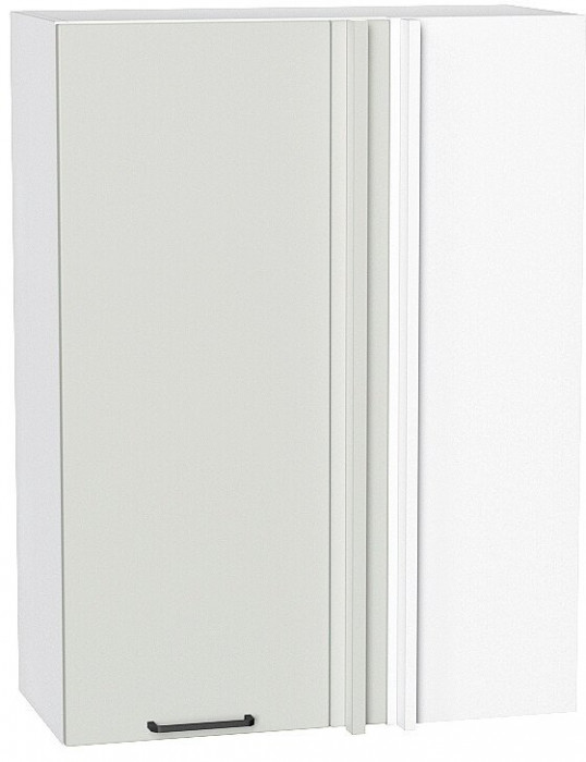 Кухонный гарнитур угловой Флэт-02, ЛДСП, 170×240 см, Белый/Кашемир (Мрамор черный)