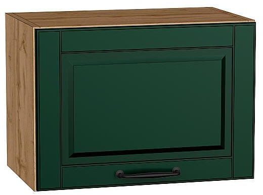 Кухонный гарнитур Дублин-03, МДФ/Стекло, 195 см, Вотан/Особый зеленый (Дуб натуральный)