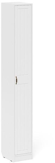 Прихожая П-6-350 Пенал, белая шагрень/фасады МДФ белое дерево фрезеровка прованс