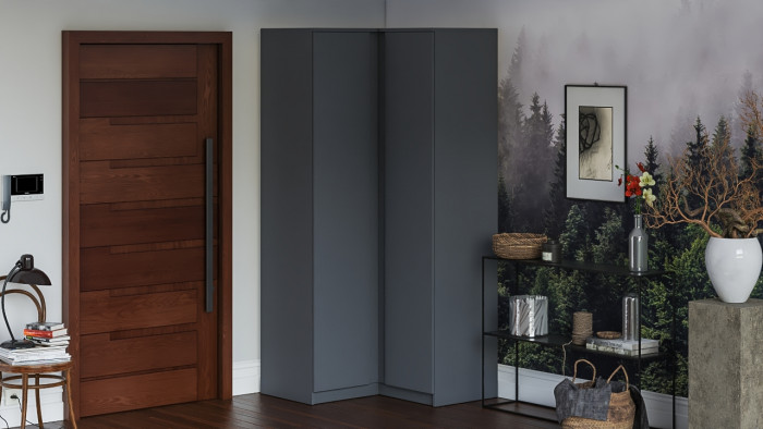 Мори угловой шкаф МШУ960.1, графит