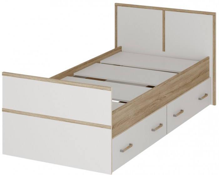 Кровать с проложками ДСП Сакура ЛИТ 90х200, дуб сонома