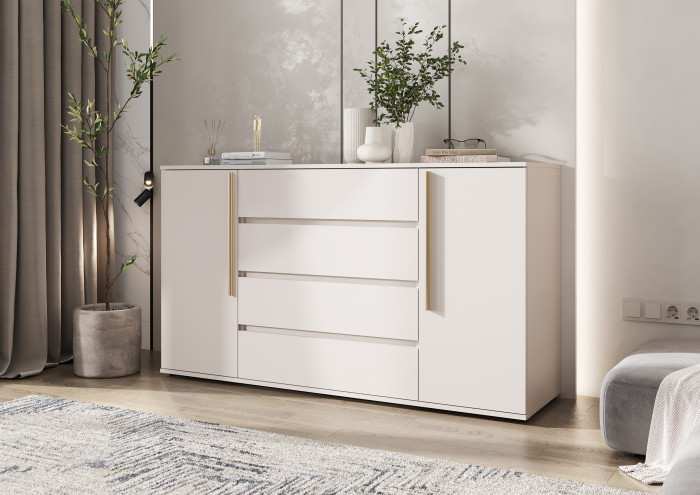 Норд Комод 2 двери 4 ящика (1600), Кашемир (золото)