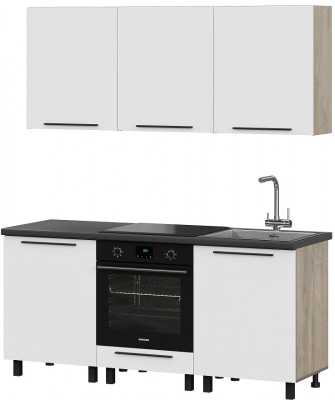 Кухня Этна 1.8 м. Комплект 3, софт вайт