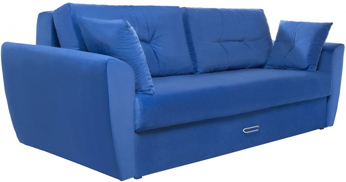 Диван-кровать Амстердам Люкс, 160х195, еврокнижка, независимый пружинный блок, велюр, синий