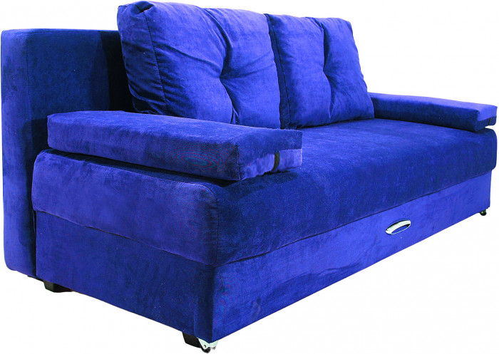 Диван-кровать Амстердам Мини Люкс, 150х195, еврокнижка, велюр, синий
