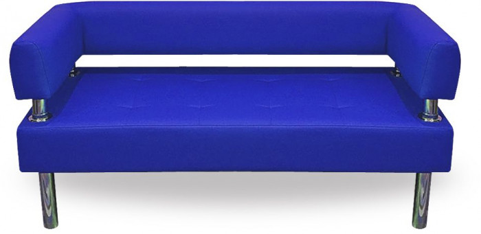 Диван Бизнес 100, экокожа, синий