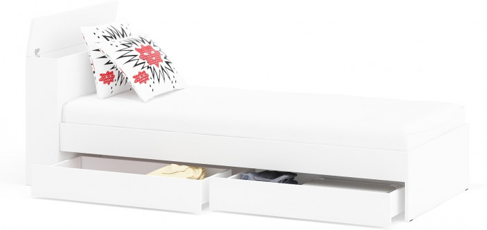 Ксения Кровать с ящиками 0900, белый