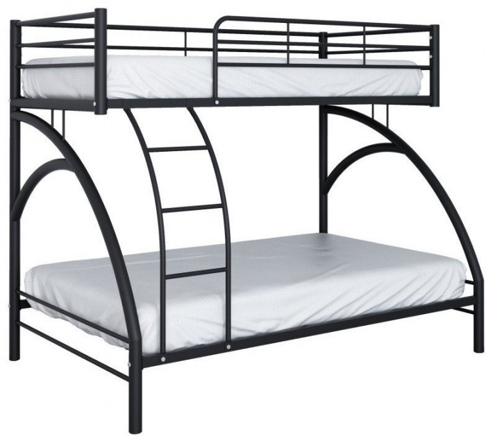 Двухъярусная кровать Виньола-2 (с укороченной лестницей) (Белый)