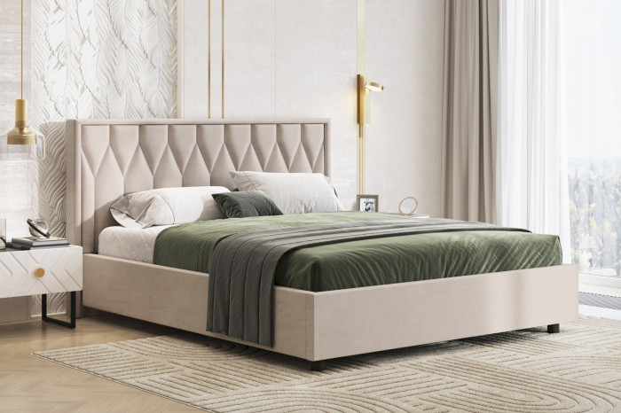 Кровать-10М с подъёмным основанием 1400 хумус