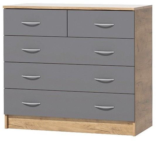 Кэт-7 Комод 5 ящиков (Крафт золотой / Миндаль)