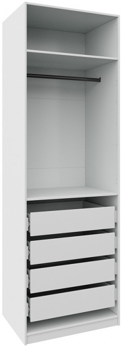 Гардеробная Квадро комплект (500) 4, Белый