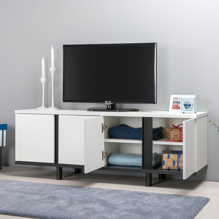 Валенсия Спальня № 26, цвет ЛДСП белый шагрень/чёрный/МДФ белый шагрень/ткань велутто 19, ортопед есть, сп. м. 1600х2000 мм., б/м