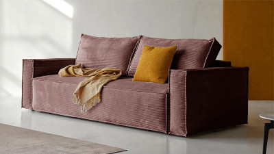 Диван Софт 3 Cilium Coral 240*94*80 см, Розовый Вельвет Еврокнижка Фиеста