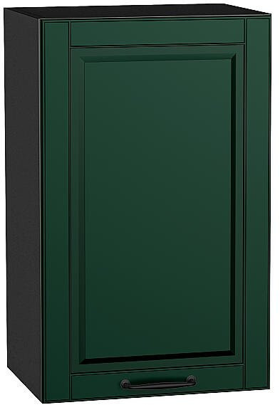 Кухонный гарнитур Дублин-03, МДФ/Стекло, 195 см, Графит/Особый зеленый (Пирит светлый)