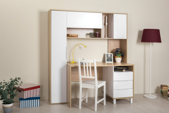 компьютерный стол Комфорт 12.95N, дуб сонома/белый