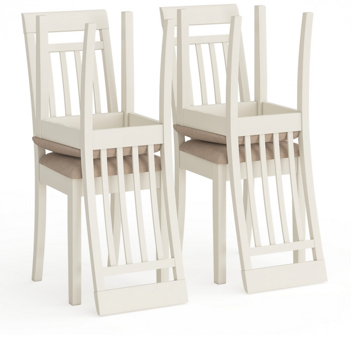 Четыре стула Мебель--24 Гольф-11 разборных, слоновая кость