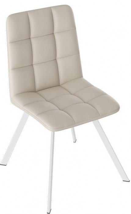 Бруно Стул (паук Т2) (Белый муар/Кожзам Серый)