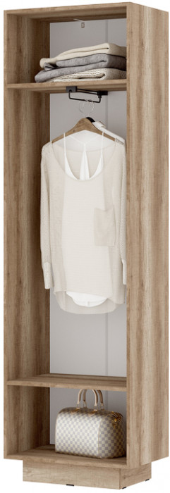 Даллас ПН 03 Пенал закрытый (0,598х2,008х0,398) дуб каньон/МДФ софт графит