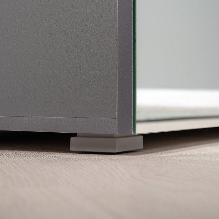 Октава Прихожая 11, цвет серый графит/дуб крафт золотой/фасады МДФ серый графит, ШхГхВ 129,3х35,4х197,6 см., универсальная сборка