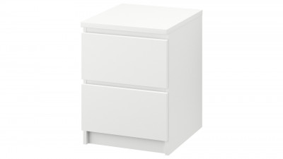 Комод MALM IKEA Белый снег 8685 BS (2 ящика) 40*48*55 см, Белый   Фиеста