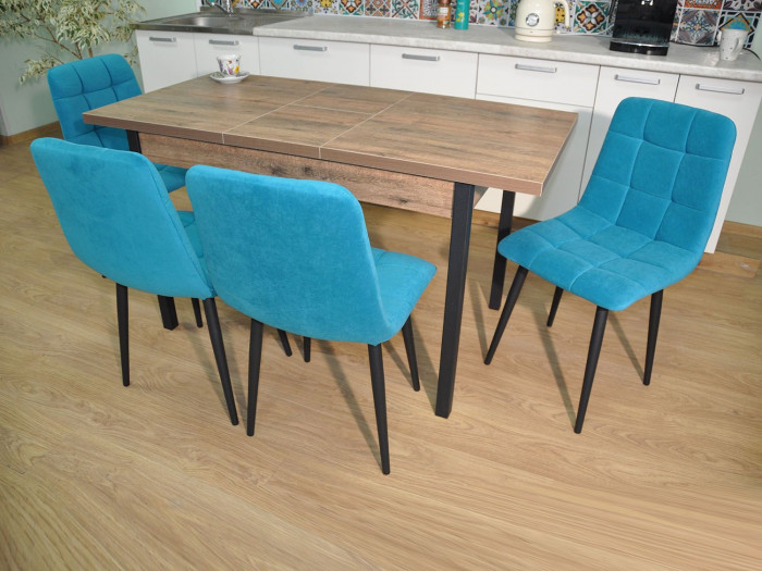 Обеденная группа Колорадо / Стул Х 4 шт. / Веллингтон/черный / бид 26