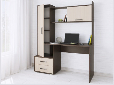 Компьютерный стол Квартет-9 венге/дуб молочный