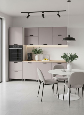 МК Аленушка 2,4м Магнолия Кашемир,скоба черный,сонома