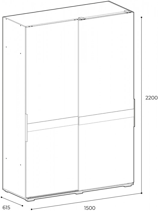 Шкаф-купе Оскар 1,5м белый/глянец белый