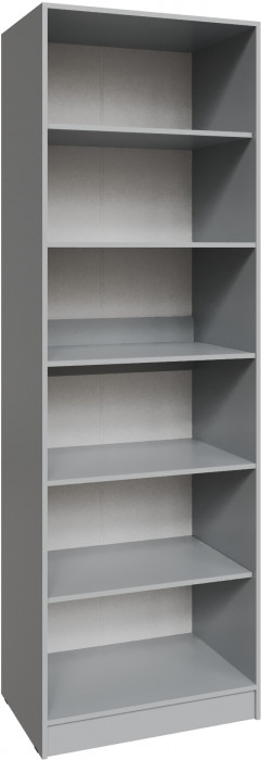 Шкаф Мадрид (0,75) с полками без зеркала, Камень серый