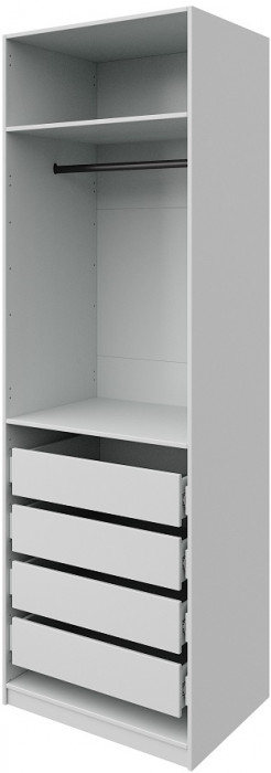Гардеробная Квадро комплект (1000) 4, Белый
