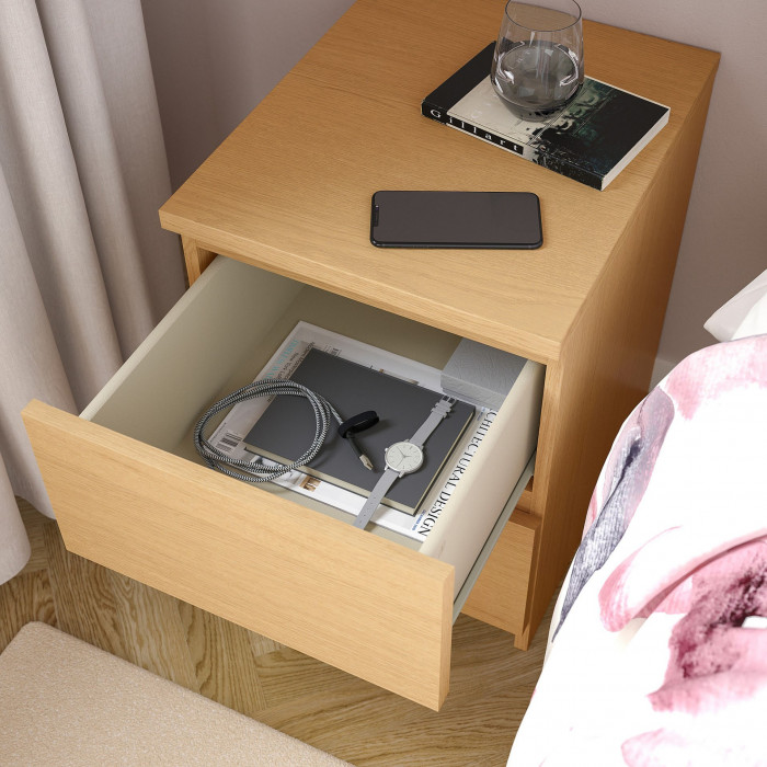 Комод MALM IKEA Бук Бавария 0381 PR (2 ящика) 40*48*55 см, Бук Бавария   Фиеста
