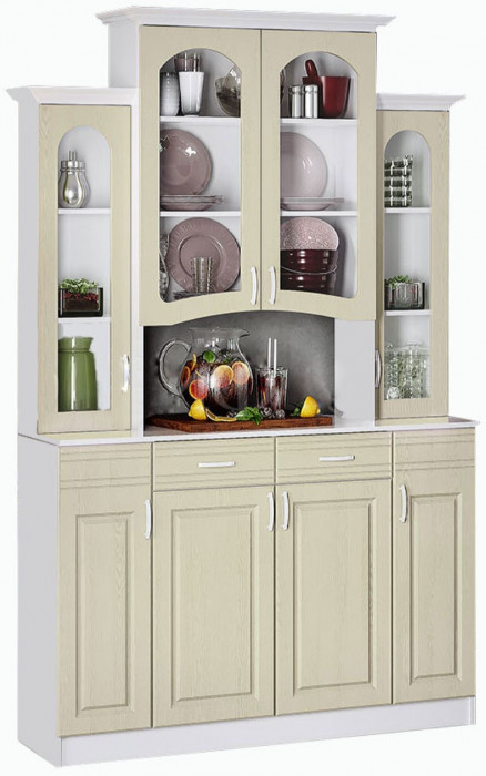 Буфет Констанция 4-х створчатый (Белый матовый)