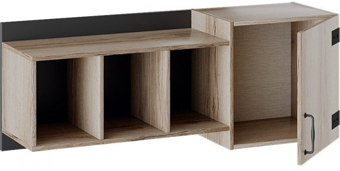 Окланд ТД-324.15.11 Шкаф навесной (Фон Черный/Дуб Делано)