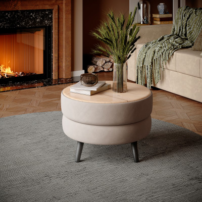 Стол журнальный "Рамус", Бежевый/МДФ дуб канадский