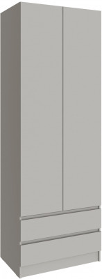 Шкаф Мадрид (0,8) с 2 ящ. без ручек без зеркала, Кашемир