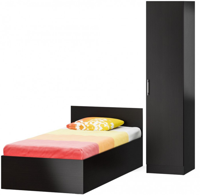 Кровать 0900 + Пенал Стандарт, венге