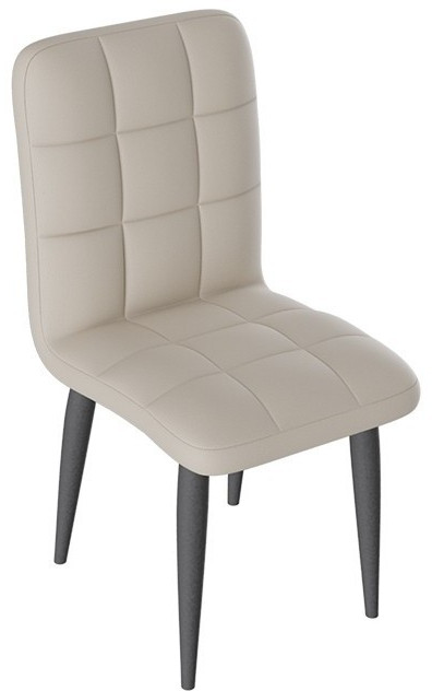 Франк ДП 2-17 Стул (конус) (Черный матовый/Кожзам Белый)