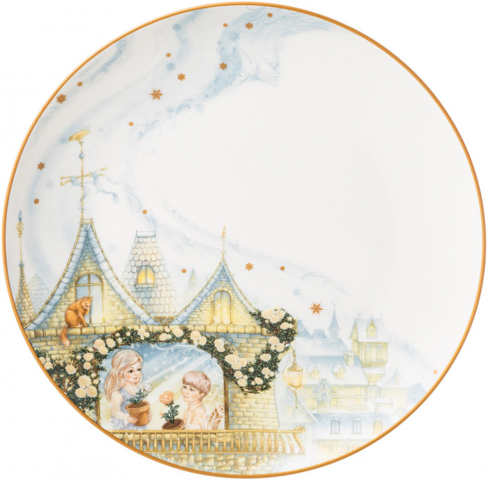 Тарелка закусочная Lefard "Снежная королева" (20,5*20,5) Многоцветный, 590-549